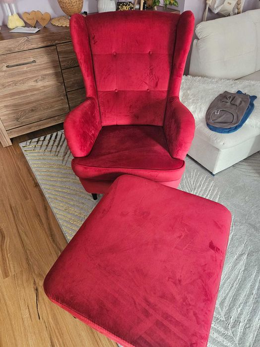 Fotel z pufą do sprzedania