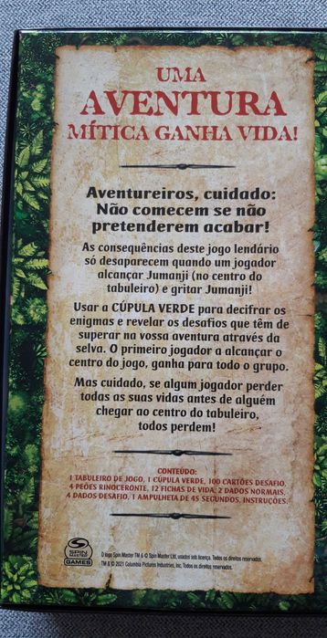 Jogo de tabuleiro JUMANJI - Artigo NOVO.