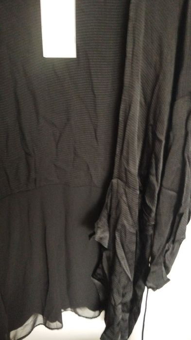 Elegancka sukienka Zara L wiązana wiskoza czarna