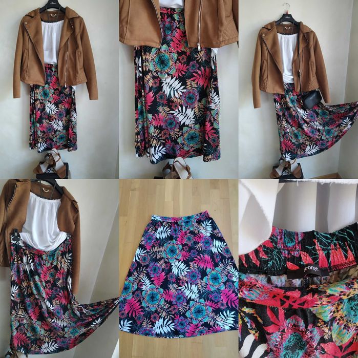 Spódnica MIDI/maxi letnia w kwiaty