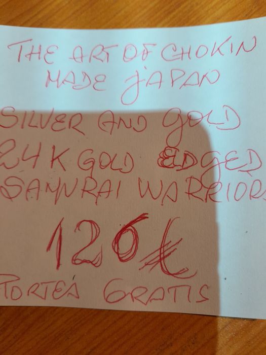 Joia Japão 13 cm  porcelana e ouro e prata  de lei grande Lu