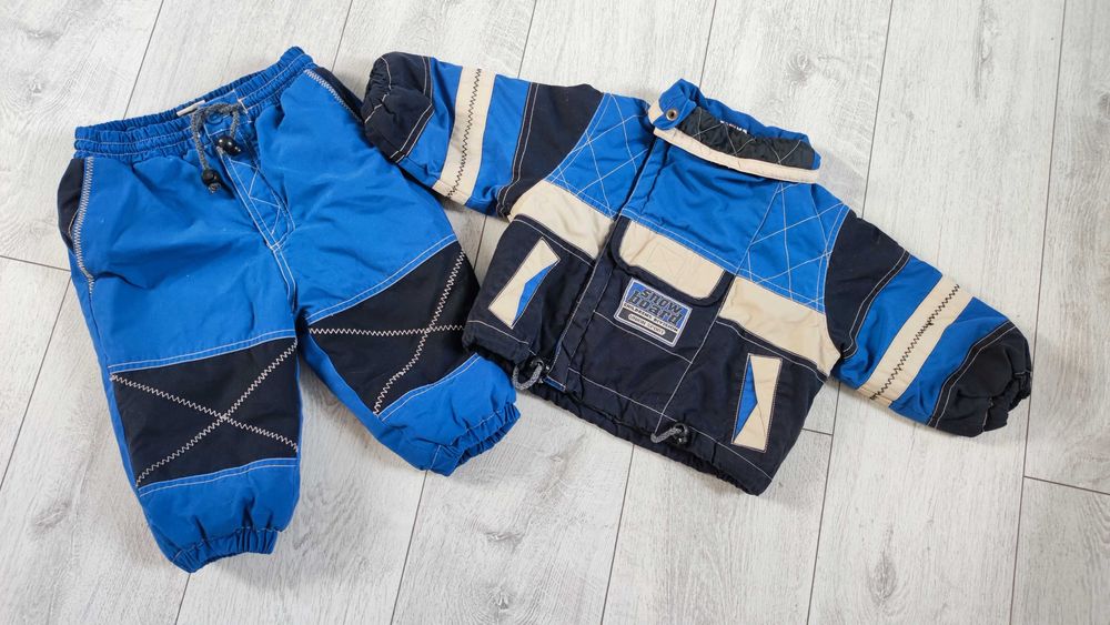 Komplet zestaw narciarski kurtka spodnie r. 80 cm