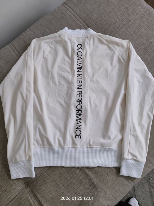 Bomberka  cieńka Calvin Klein Performance ecru rozmiar S
