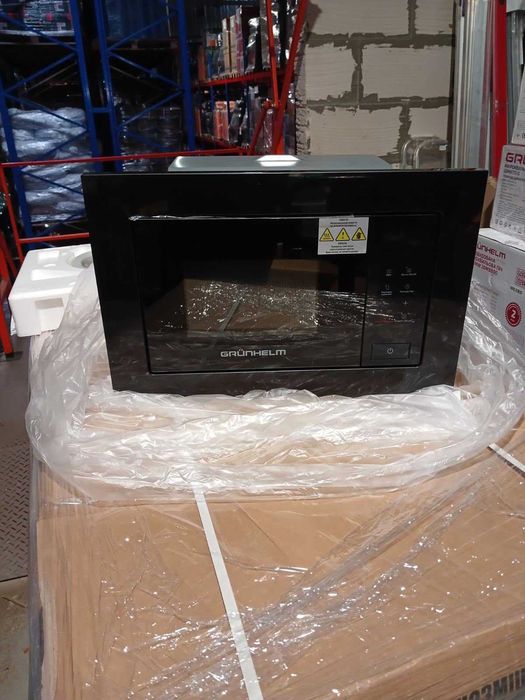 Мікрохвильова піч вбудована -GBMW 20MB800(чорна) 20л,800 Вт,(GRUNHELM)