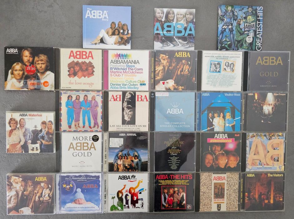 Duży zestaw płyt ABBA CD i albumy, kolekcja greatest hits i rzadkie wydania