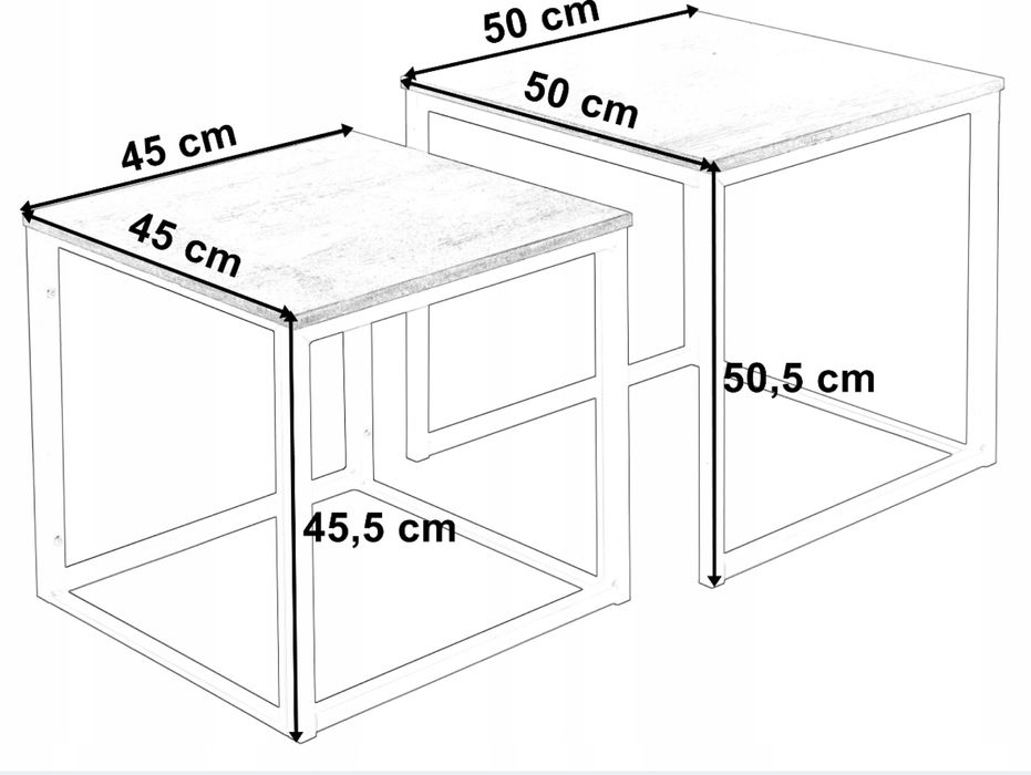 Ławka Stolik Stół Kawowy Zestaw Stolików 2w1 Loft Drewniane