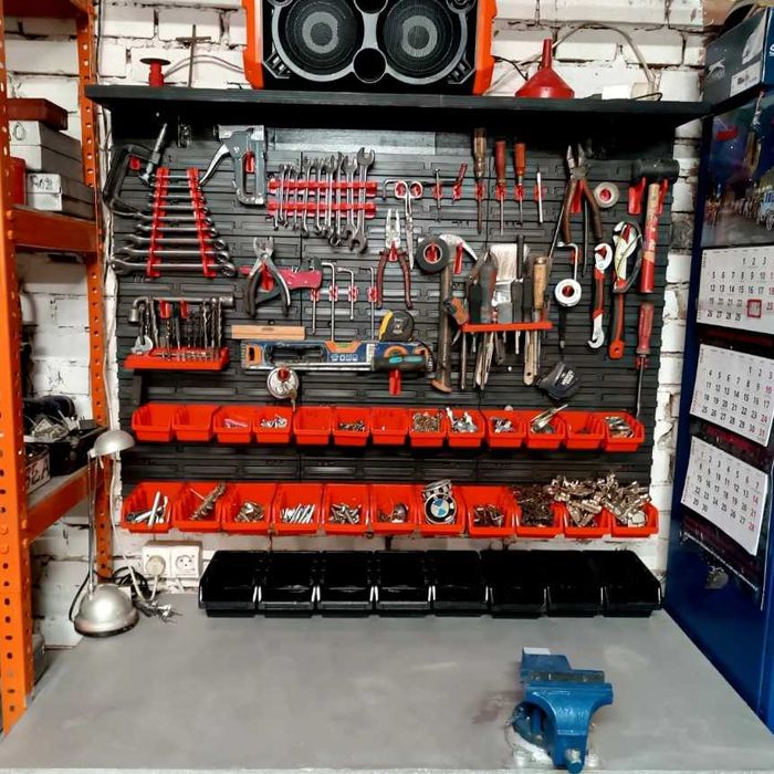 Zestaw 10w1 XXL Tablica Narzędziowa Garażowa 120x80 Ścianka Warsztat