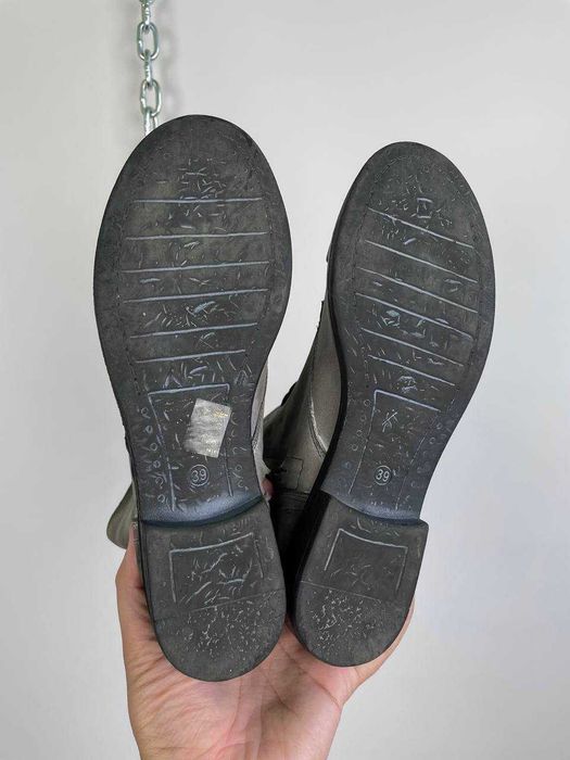 Жіночі високі сірі шкіряні ботинки черевики l'idea lidea leather