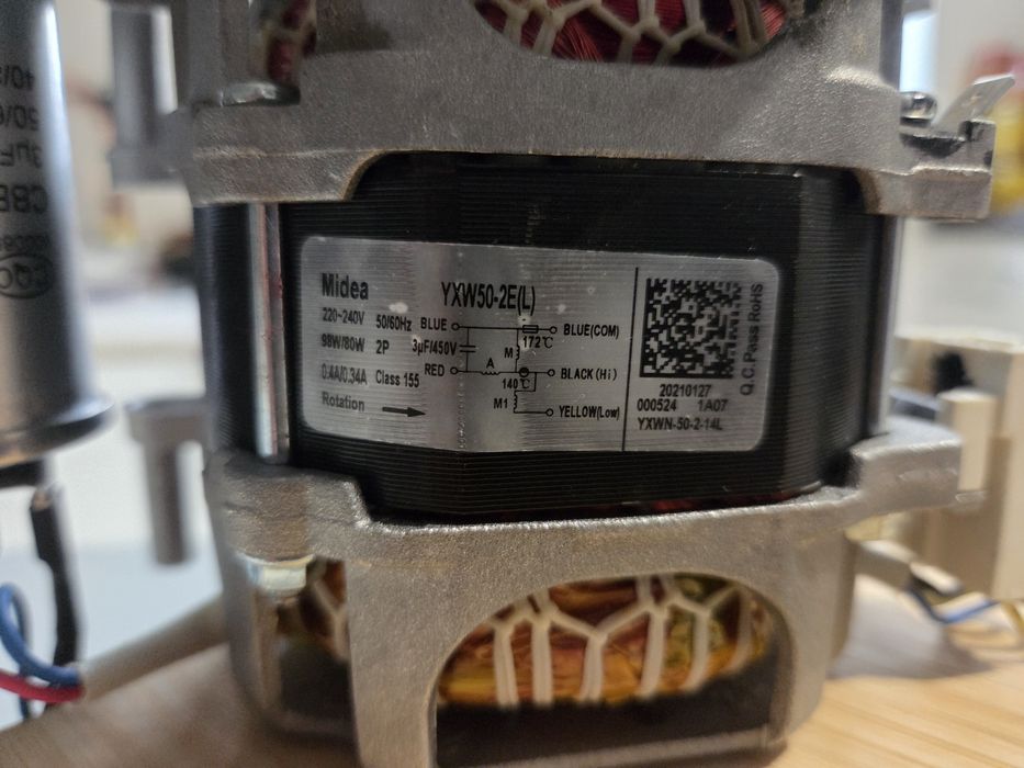 Silnik pompy myjącej zmywarki Amica Midea YXW50-2E(L) – Sprawny, nieszczelny