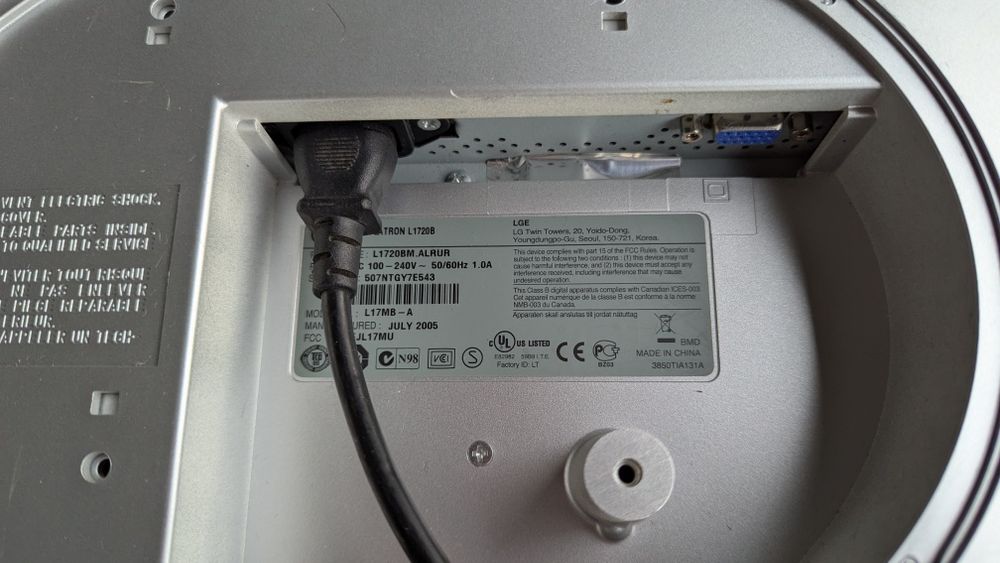 Монітор LG Flatron L1720B, 17''