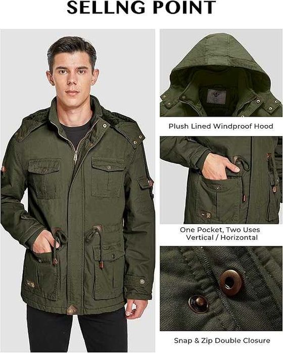 Nowa męska kurtka zimowa/ płaszcz/ parka / outdoorowa /R-XL !A123!