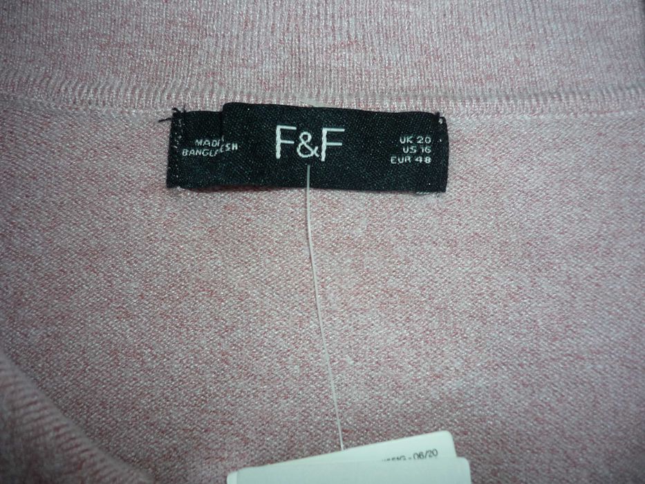 F&F світло-бузковий светр поло оверсайз широкий рукав великий розмір