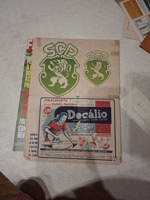 Sporting revista antiga bordados