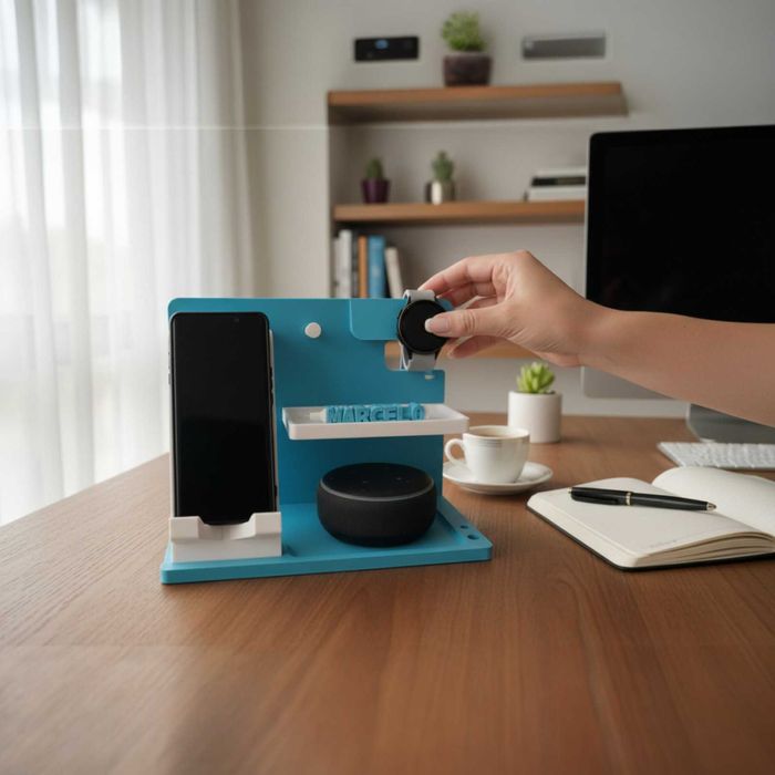 Suporte de Mesa 3 em 1 – Organizador Personalizado