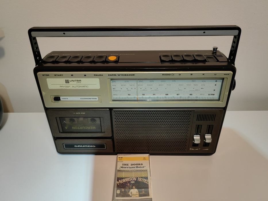 Radiomagnetofon Unitra Grundig Kasprzak Nowy UKF *Sprawny Kaseta PRL Vintage PRL
