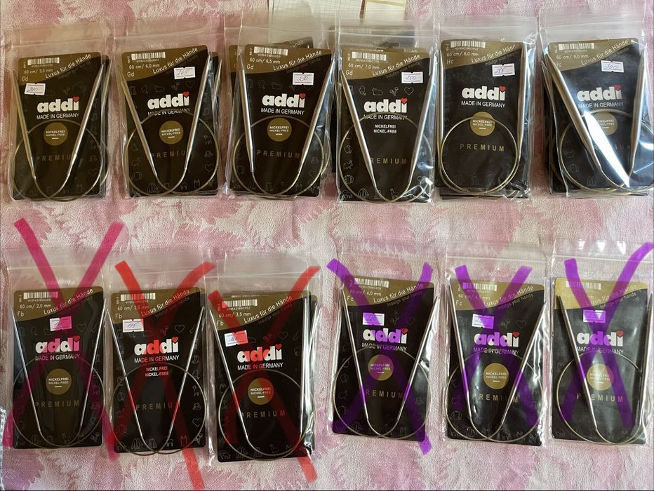 Спиці гачки Addi KnitPro