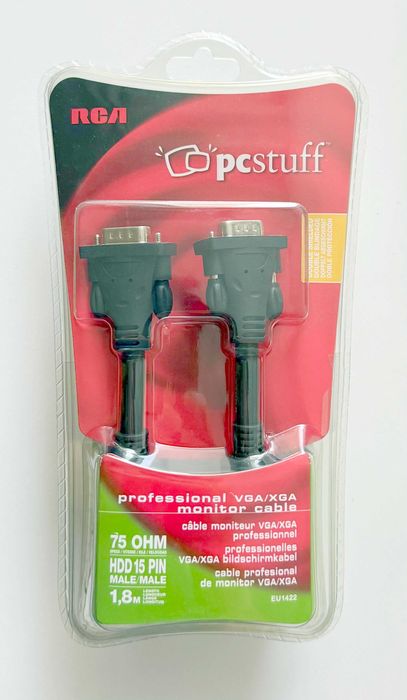 Profesjonalny kabel VGA ekranowany D-Sub 1,8m