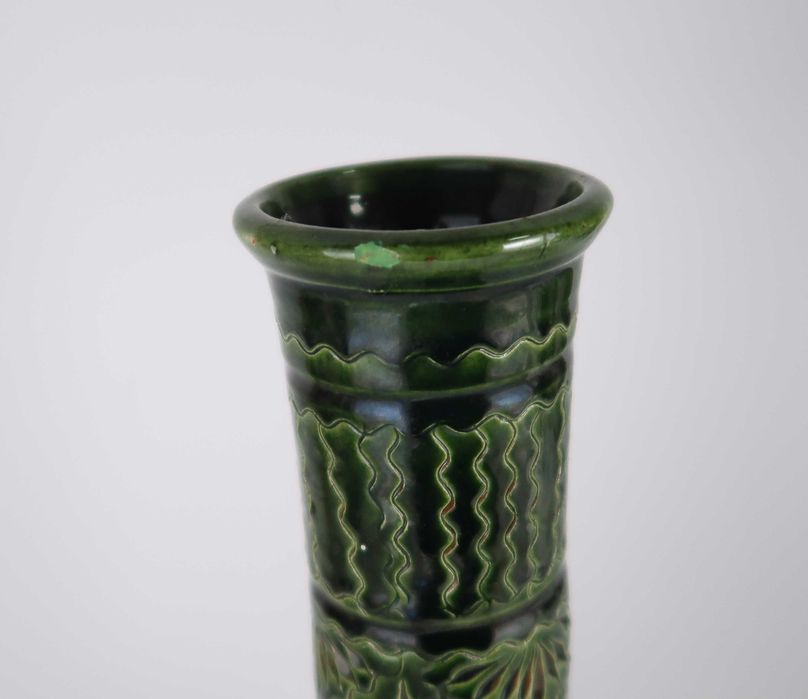Jarra Modernista em barro policromado - 31.5 cm