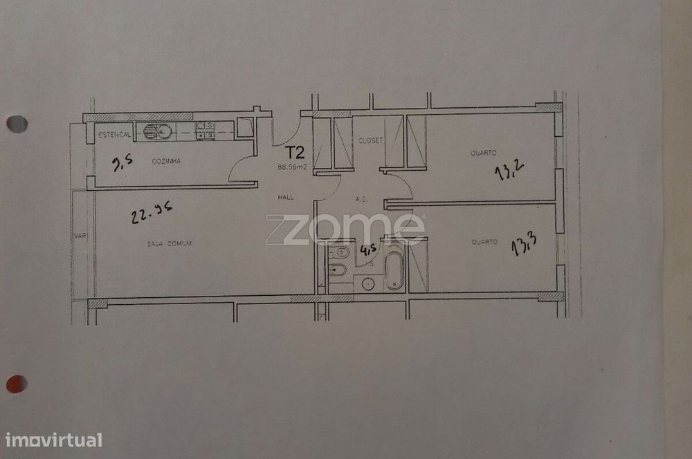 Apartamento T2 mobilado para arrendamento no Lumiar – Alta de Lisboa
