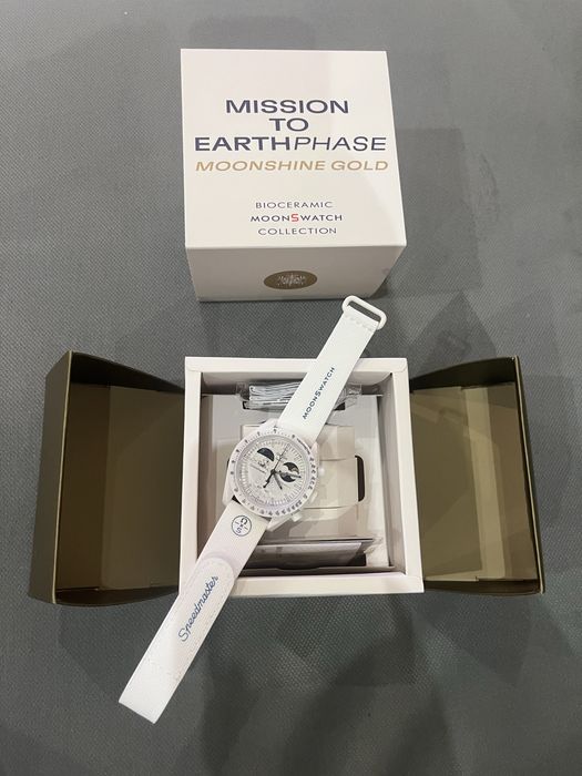 Relógio Omega x swatch mission to earthphase moongold