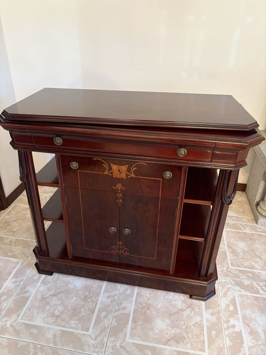 Conjunto de Sala Clássico: Móvel de TV Giratório/Bar + Mesa de Centro (Venda Juntos ou Separados)