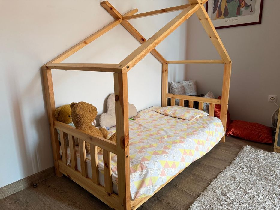 Cama Montessori e colchão 140x70