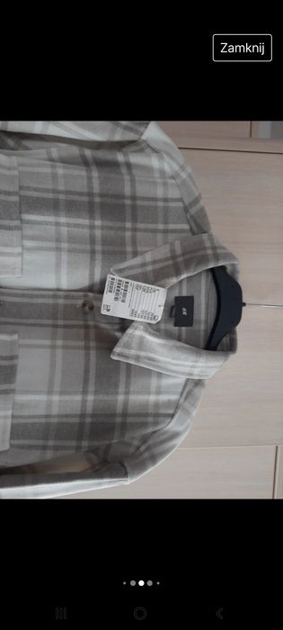 Koszula ciepła w jasną kratę L/XL H&M