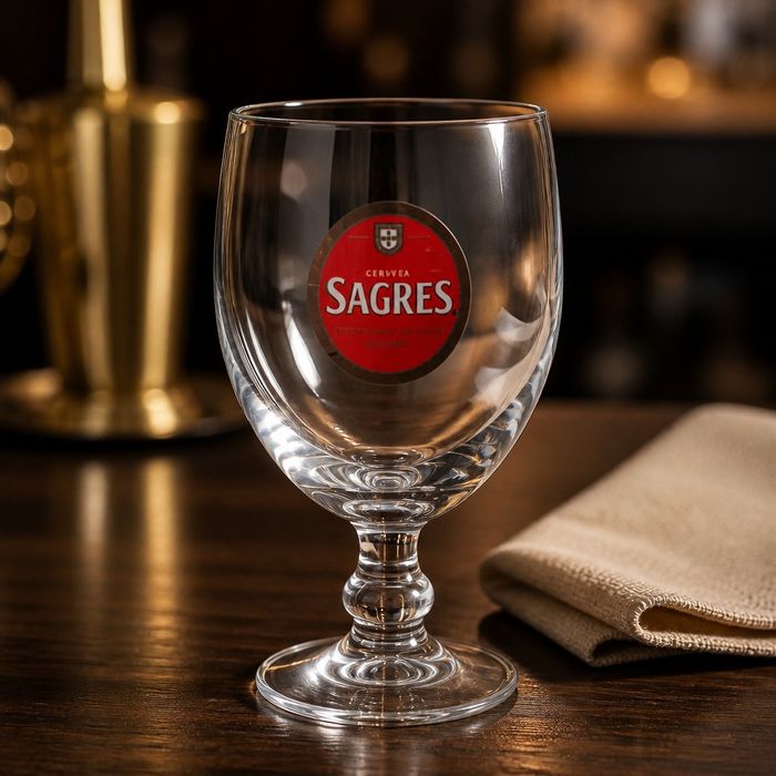 Conjunto de 6 taças da Sagres, novos a estrear