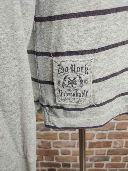 Zoo york męska szara koszulka polo w paski rozm. S