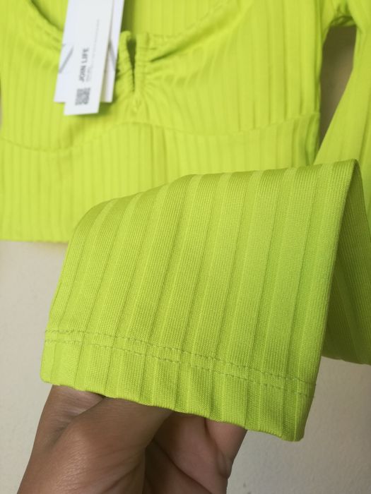 Camisola manga comprida verde Zara S