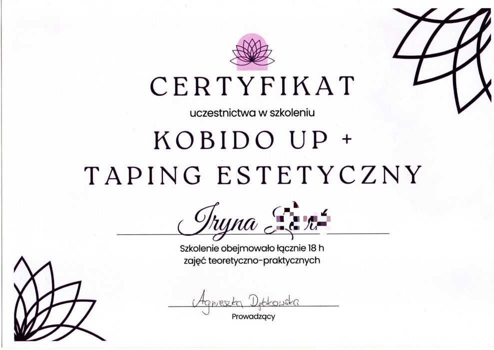 Masaz relaksacyjny, masaz ciała,  Taping