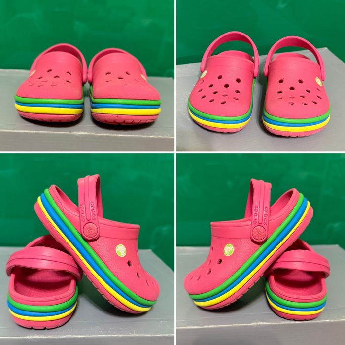 ‼️ крокси Crocs C 7 23 24 р оригінал сандалі босоніжки сандалі шузи аквашузи сланці шльопанці