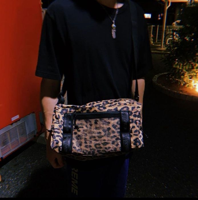Supreme 20FW Leopard, większą torba na ramię okazja real photo drip