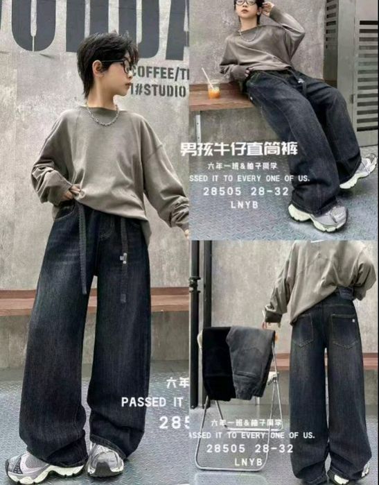 Широкі джінси багі бегі на підлітка р.150 - 180 широкие джинсы багги