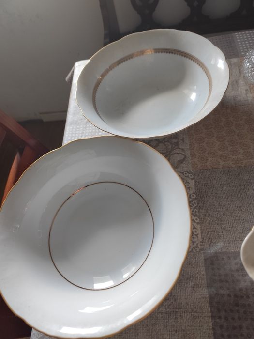 Conjunto Vista alegre fio dourado