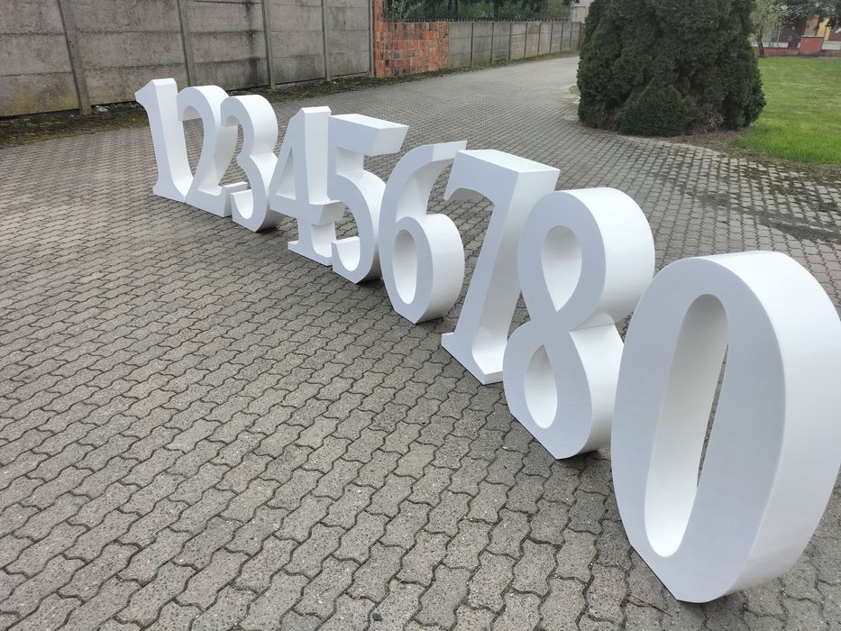 Cyfry LED podświetlane świecące litery,cyfry