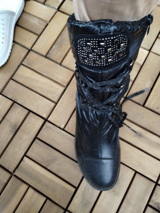 Kozaki damskie eleganckie Barski premium collection