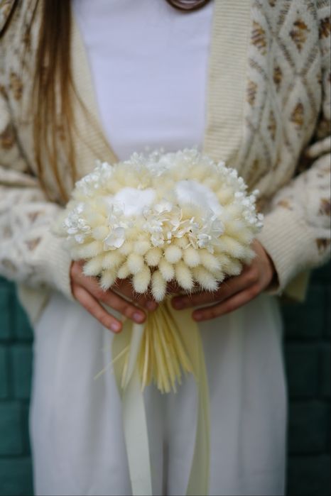 Весільний букет із сухоцвітів букет нареченої із сухоцвітів сухоцвіти