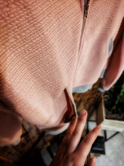 Różowo szara bluza rozpinana sinsay