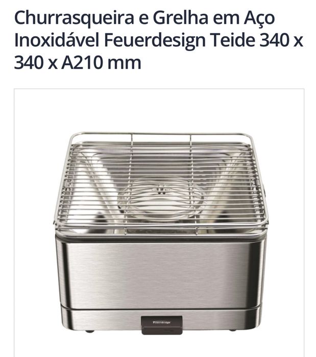 Grelhador de mesa a carvão sem fumos