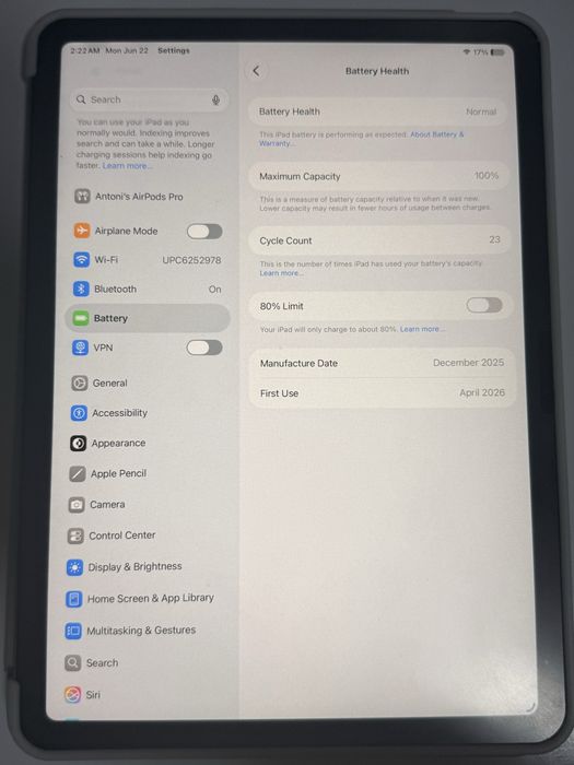 iPad Air M4 128GB 11”
