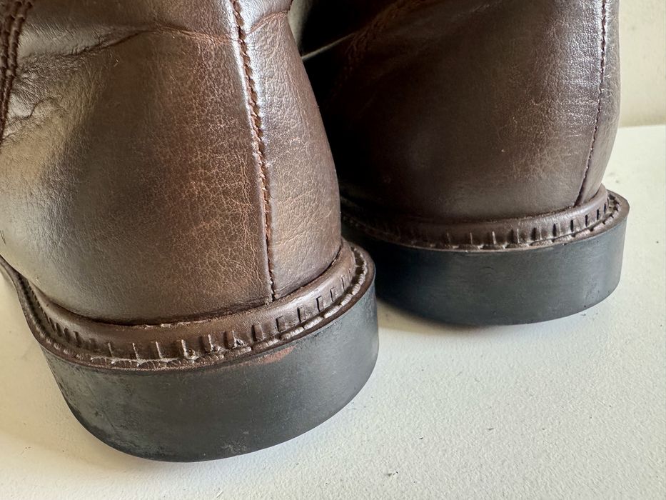 Męskie botki/kozaki skórzane 42 – ocieplane, antypoślizgowe