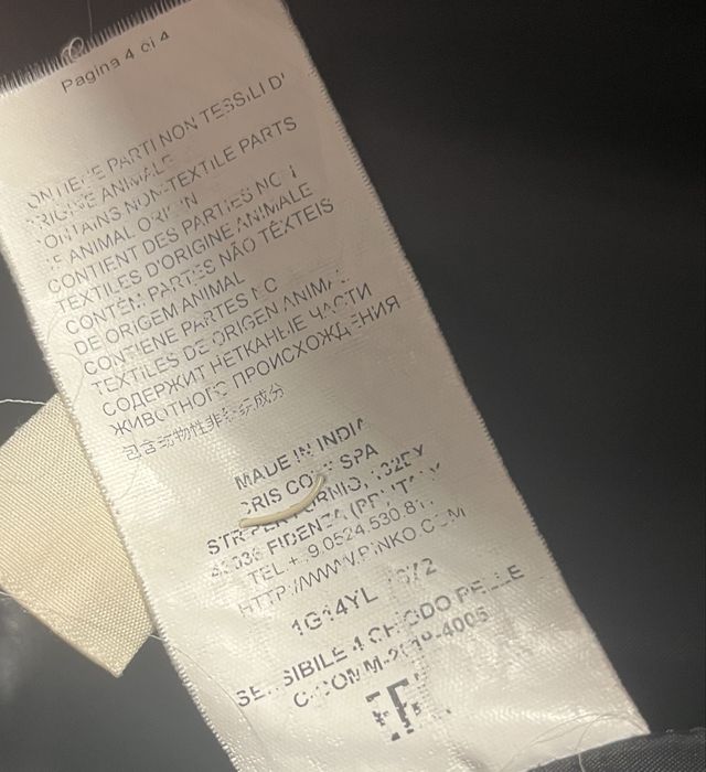 Шкіряна куртка Pinko 1G14YLY672BLACK, косуха чорна, кожанная куртка