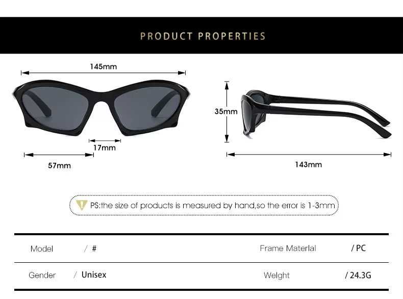 Okulary przeciwsłoneczne Y2K UV400