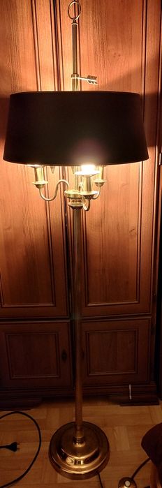 Lampa stojąca mosiężna