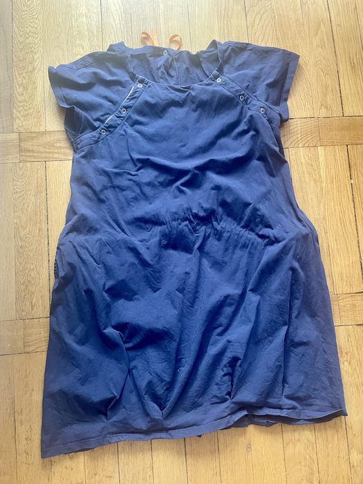 Sukienka koszula do porodu Granatova zwierzątka zwierzęta do karmienia