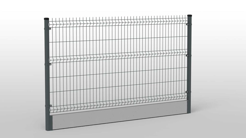Ogrodzenie Panelowe Kompletne  Panel 3D FI4 Brama Furtka OCYNK + RAL