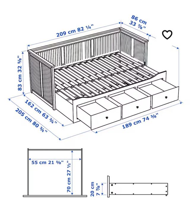 Cama solteiro ikea