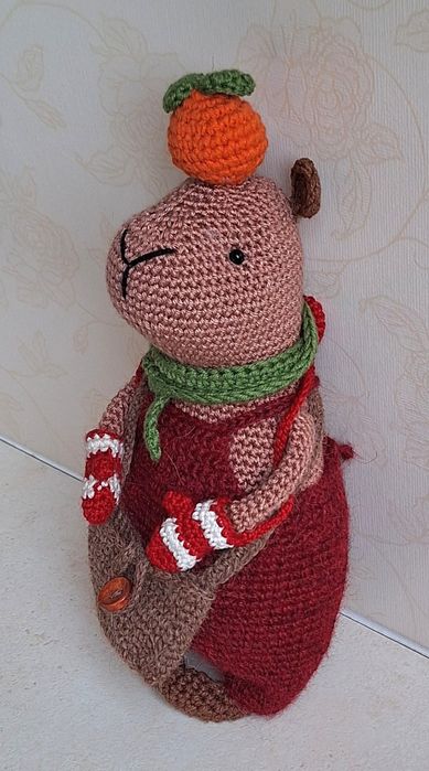 Kapibara szydełkowa amigurumi, maskotka, dekoracja, prezent