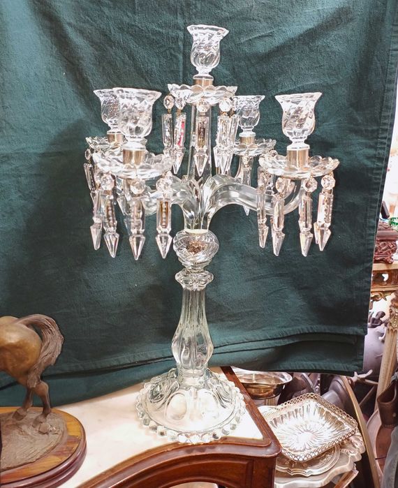 Candelabro Cristal Baccarat 5 Lumes